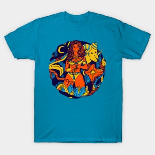 Orange Blue Aries Beauty T-Shirt